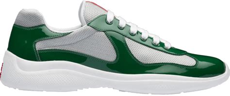 prada white and green runners|Prada sneakers return policy.